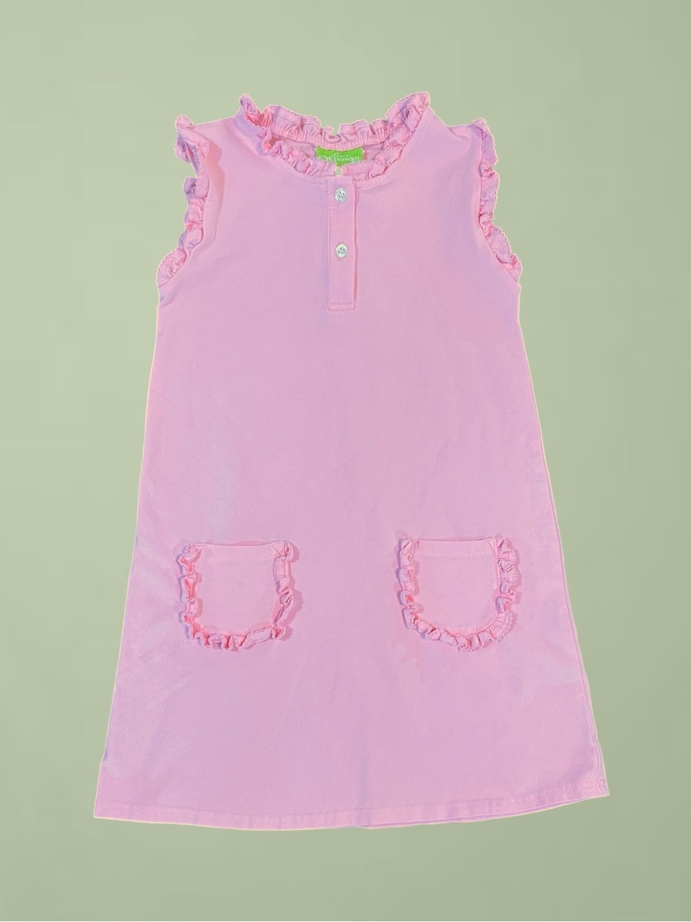 Classic Whimsy Pink Ruffle Trim Dress Sz 5